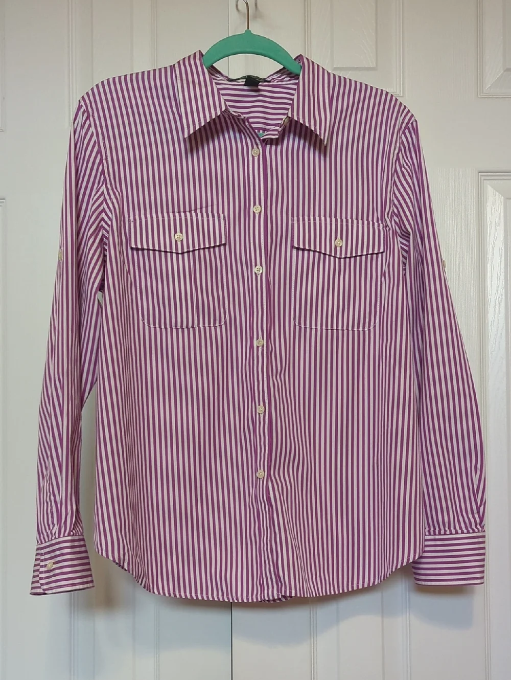 Lauren Ralph Lauren Bottondown Blouse Purple XL - Picture 1 of 7